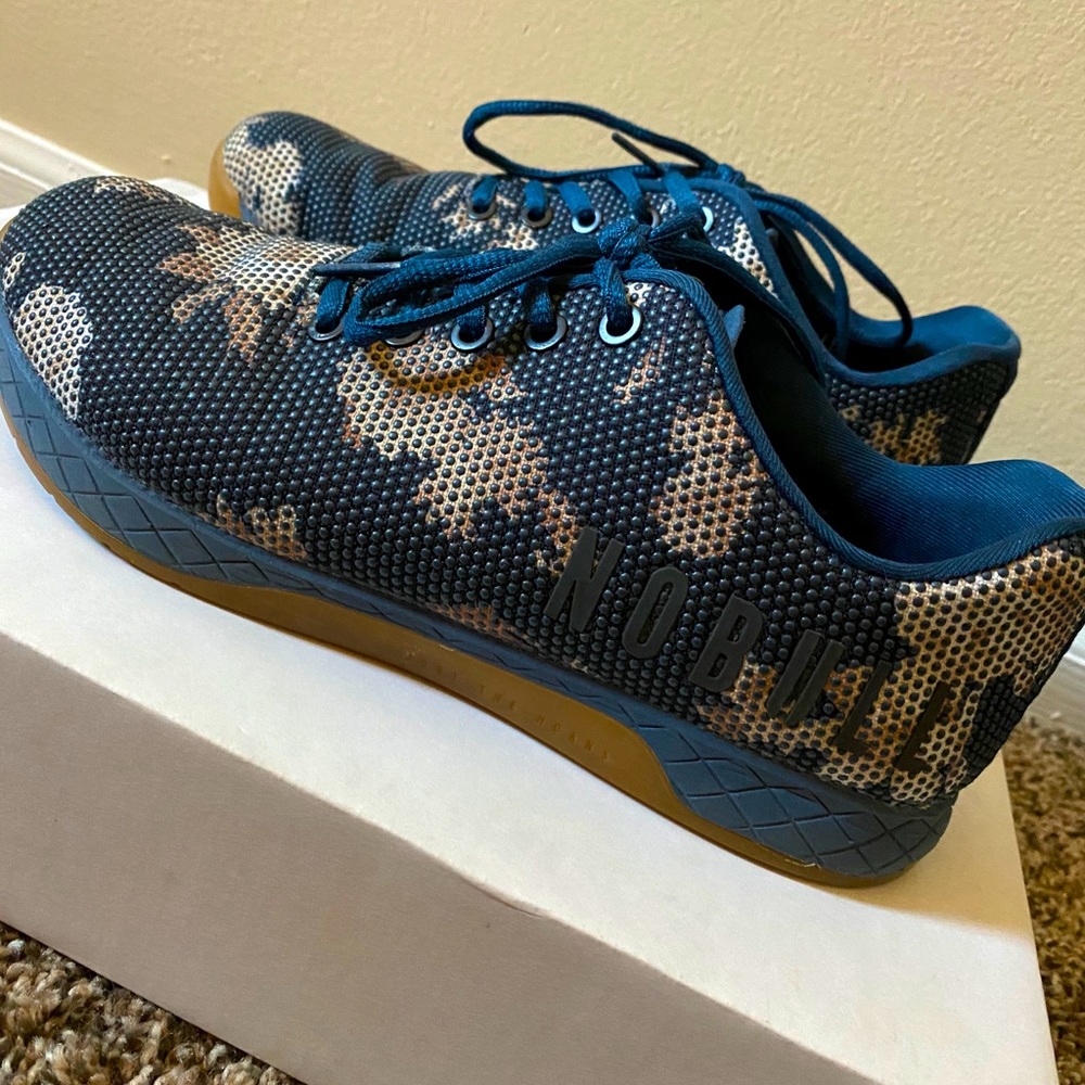 No Bull Navy Floral Collection Lifting Shoes